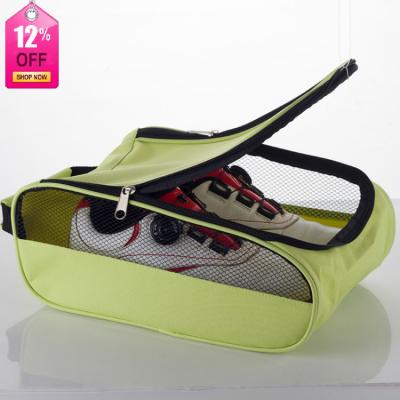 China High Quality Custom Waterproof Portable Golf Travel Shoe Bag Outdoor Sport Golf Shoe Bag Storage Polyester Golf Shoe Bag for sale