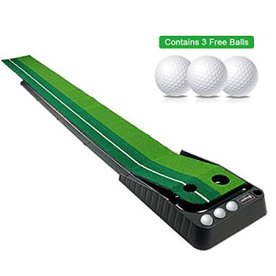 China Two Color Environmental Friendly Artificial Grass Putter Training Grass Indoor Golf Putting Grass Golf Auto Return Practice Putting Mat for sale