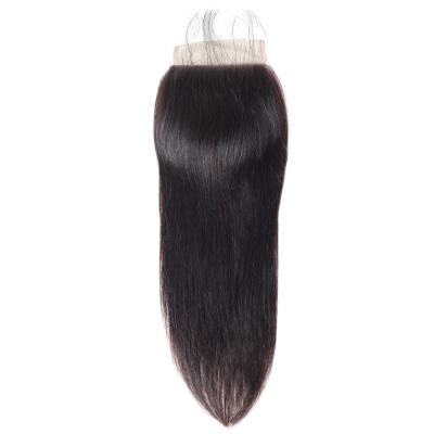 China Soft Cheap 4x4 Lace Closure Brazilian Hair ,Best Price Wholesale Virgin Brazilian Straight Hair Weave Frotnal Closures for sale