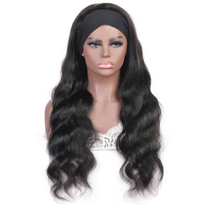 China Free Sample Virgin Brazilian Soft Natural Black Straight Human Hair Wig Bandage Wig Color Hair Wig Set Human Wig for sale