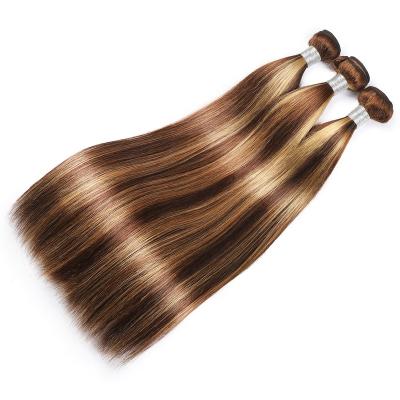 China Hot Selling Piano Color Brazilian Soft Virgin Human Hair Long Straight Wig Hair Bundles for sale