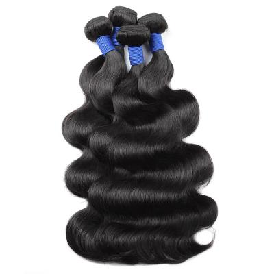 China Manufacturer Wholesale Hot Sale 10A Soft Body Wave 100% Natural Black Hair Bundles for sale