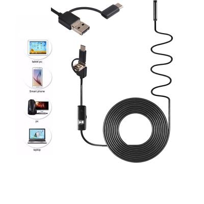 China Wire Style: Soft Wire 5.5mm Camera 640*480 Inspection 3 in 1 2M Soft Wire Endoscope Snake Tube Inspection Camera Pipe Inspection Camera for Sale for sale