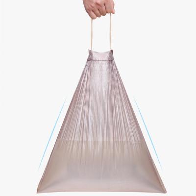 China Drawstring 13 Gallonsvuilniszakken, Biologisch afbreekbaar Vuilniszakkenhdpe Materiaal Te koop