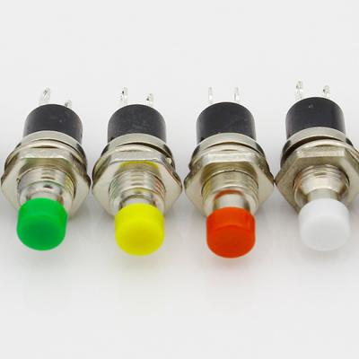 China 7mm Wire 2 Terminal Push Button Switch Multicolor Momentary Switch for sale