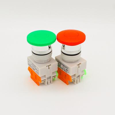 China 22mm Momentary Mushroom Push Button Switch 1NO+1NC Main Switch for sale