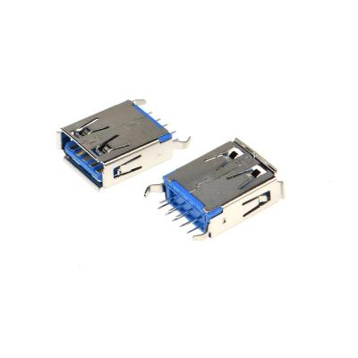 China USB 3.0 TYPE-A 180 Degree Vertical Line USB PCB Female Connector PCB Mount Socket for sale