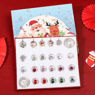 China 2021 Vintage Best Selling 24 Blind Countdown Calendar Advent Surprise Boxes Set Jewelry Christmas Gifts DIY Creative Bracelet for sale