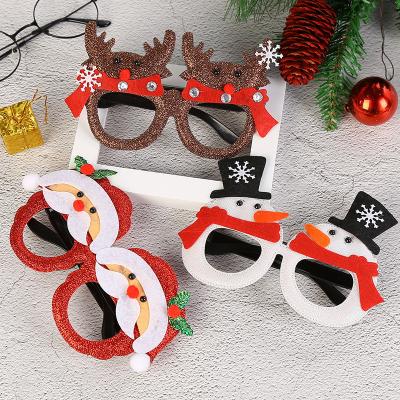 China Multi Color Changing New Christmas Decorations Gifts For Adults And Kids Santa Snowman Antlers Glass Christmas Decorative Glasses for sale