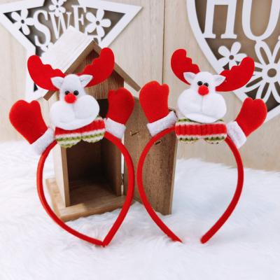 China Vintage Christmas Party Headband Female Online Celebrity CIA Female Online Celebrity Hairpin Santa Claus Elks Snowman Elk Horn Circle Bright for sale