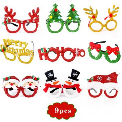 China Fashionable Glass Christmas Decorations Glasses Set Christmas Gifts for Adults and Children Hat Circle Applause Ring Senior Bracelet for sale