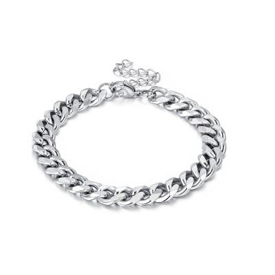 China Stainless Steel Cuban Link Charms Chain Bracelet Hip Hop Style CLASSIC Hexagon Grinding Punk Jewelry For Men for sale