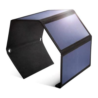 China Outdoor Camping 28W Usb Ports Foldable Portable Solar Charger 5V 4.8A Solar Phone Charger With Solar Panel Compatible With Phone for sale