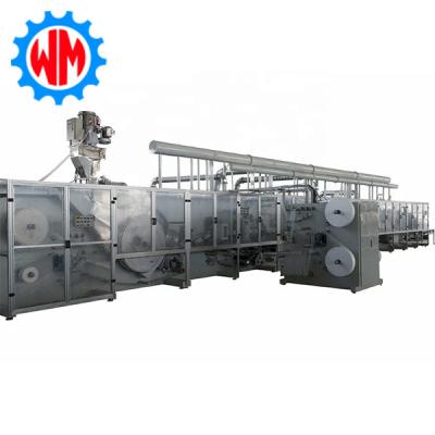 China Big Ring Waist Baby Diaper Manufacturing Plant Full Servo High Speed for sale