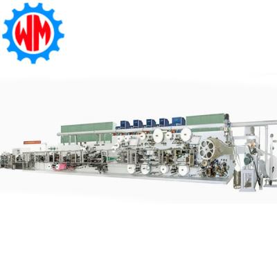 China Customized Sanitary Napkin Automatic Machine Line With New Silent Gear And Special Shock Absorbing Base for sale