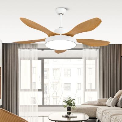 China Modern Top High Speed ​​Electric Door Motor Wooden Color Ceiling Fans With Led Light for sale