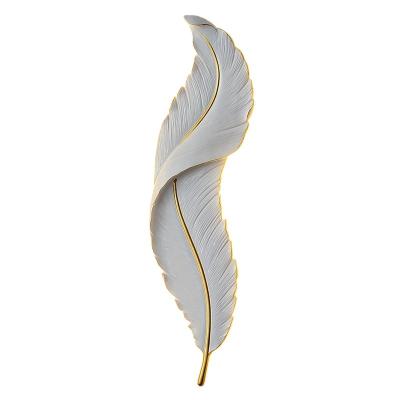 China Bedside Modern Nordic Luxury Indoor Decorative Feather Home Wall Sconce Light Fixtures Home Hotel Indoor Led Modern Wall Lamp for sale