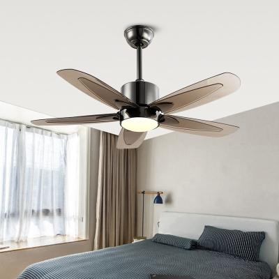 China Modern Ceiling Fan With Led 36w DC Motor Light Nickel With Speaker 3 Color With Memory Blades 6 Retractable Speeds Remote Control Time for sale