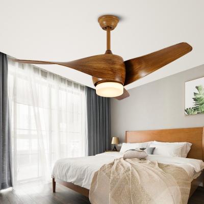 China Modern Attic Style Ceiling Fan Light Stream Mount Wall Control Modern Ceiling Fan With Led Light for sale