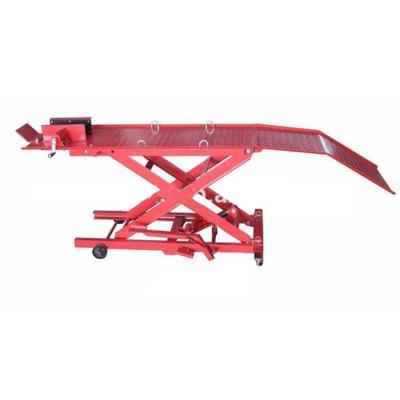 China 450kgs China hydraulic motorcycle lift for sale for workshops 175x50cm zu verkaufen