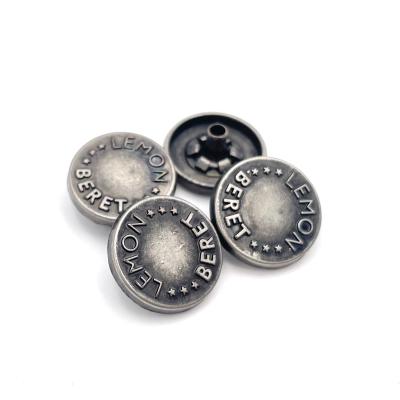 China Factory Wholesale Price Nickel Free Logo Metal Jean Snap Button Custom Made High Quality For Clothing for sale