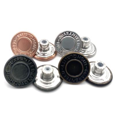 China Wholesale High Quality Custom Made Button Nickel Free OEM Metal With Logo Copper Zinc Alloy Jean Button For Clothing for sale