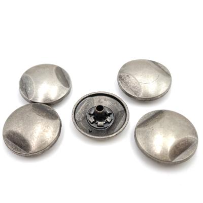 China Viable Brother OEM Logo 18mm Snap Buttons Design Round Cover Brass Zinc Alloy Custom Metal Black Press Snaps For Shirt Bag Clothing for sale