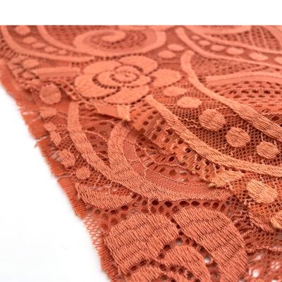 China New Design 2022 Sustainable Flower Factory Price Nylon Lace Trim Fabric For Women Dress for sale