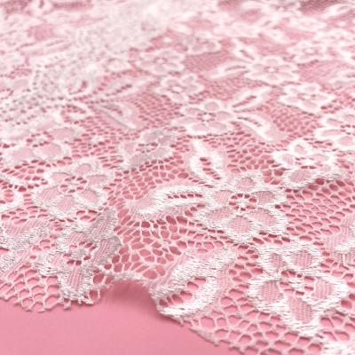 China 2022 Factory Wholesale Price Viable Spandex 20cm Nylon Flower Border Stretch Lace Trim Fabric For Clothing for sale