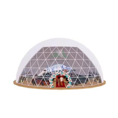 China UV-resistant Wholesale Price 6m Diameter Dome House Tent For Camping With Solar Fan And For Outdoor And Event for sale