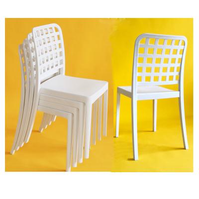 China Cooling Leisure Sillas PP Morden Restaurant Plastic Stackable Outdoor Dining Chairs for sale