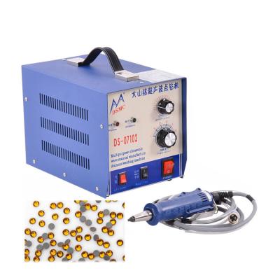 China DS 07102 Portable Handheld Ultrasonic Rhinestone Applicator Hot Fix Stone Setting Machine Prices for sale