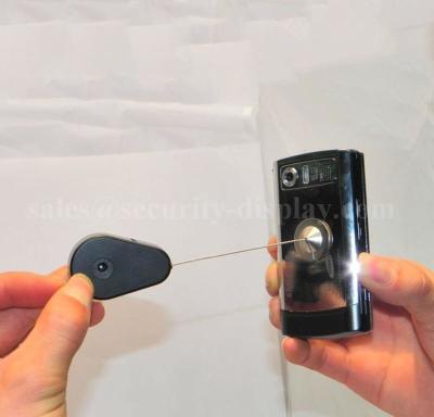 China 3M Tape Anti Theft Pull Box Security Recoiler With Nylon Cover Cable for sale