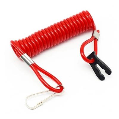 China Snap Hook Jet Ski Safety Lanyard Engine Stop Kill Tether Switch PU Cotton for sale