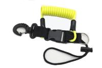 China Gelbe Schnur-schnelle Freigabe-Spulen-Lanyard For Scuba Diving Stopdrop-Expander-Sicherheit zu verkaufen