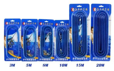 China Real Steel Coil Blue Fishing Spring Coil Lanyard PU Material With Different Length for sale