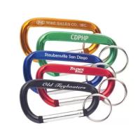 Κίνα Χρώμα 8CM αργίλιο αιφνιδιαστικό Carabiner Pantone μορφής Δ με το βασικό δαχτυλίδι προς πώληση