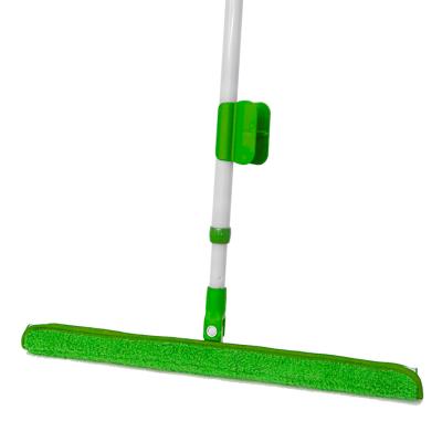 China Sustainable Aluminum Tube Broom With 2 Telescopic Handle Or3 Section Pole And Aluminum Microfiber Pad for sale