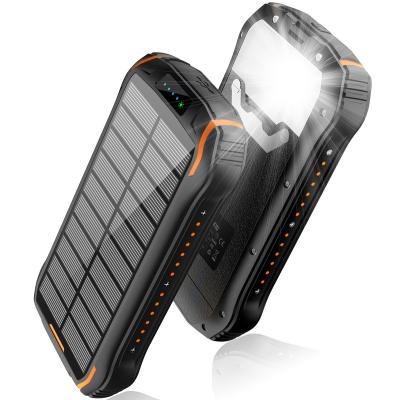 China Mobile Phone Outdoor Solar Charger Station Power Banks Solar Panel Power Charger 20000mah Outdoor Traveling Portable Bank for sale