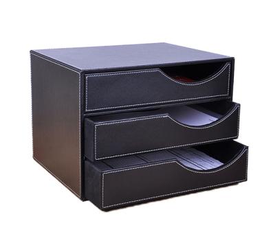 China Viable Wholesale Leather Desk Document Organizer Case File Rack Storage Holders For Documents for sale