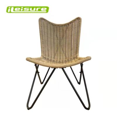 China Portable Stackable Butterfly Patio Rattan Chair Antique For Outdoor Lawn Bistros Porch Backyard Balcony Terrace Beach Garden for sale