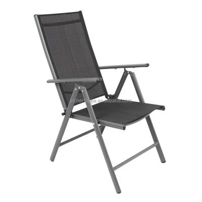 China Folding chair portable steel adjustable armrest with 7 adjustable positions for sale