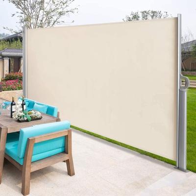 China Retractable Patio Side Screen Tent Patio Garden Privacy Divider\Garden\Outdoor Leisure Beige Aluminum Patio Folding Tent Sun Shade Wind Side Screen for sale