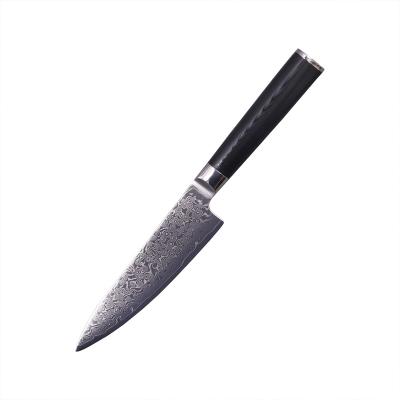 China Sustainable Sharp VG-10 Damascus Steel 5 Inch Peeling Knife Fruit Knife Serving Knife for sale