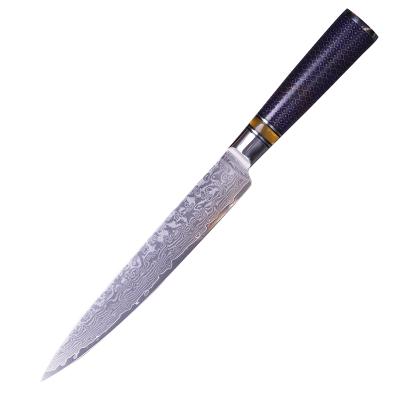 China Viable Newcomer VG-10 Professional Damascus 8 Inch Slicing Knife Carving Kitchen Knife for sale