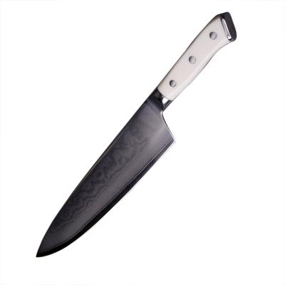 China New Viable Launch VG-10 Damascus 10 Inch Slicing Knife Carving Kitchen Knife for sale