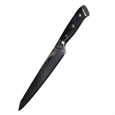 China High End Sustainable VG-10 Super Sharp Damascus 8 Inch Slicing Knife Carving Knife for sale