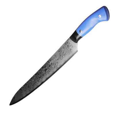 China Viable Amazon The Latest Professional VG-10 Damascus 12 Inch Slicing Knife Carving Knife for sale