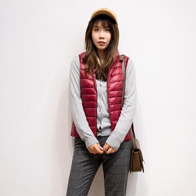 China Fast Item Delivery Ultralight Plus Size Custom Made Women's Safety Plus Size Down Vest Designer Oversized Vest for sale