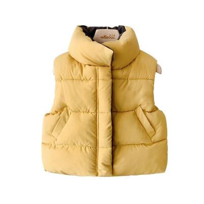 China Wholesale New Design Viable Autumn And Winter Children Outerwear Cotton Vest Jacket Kids Girls Vest for sale